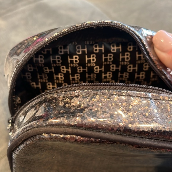 Henri Bendel Vintage Brown Glitter Cosmetics/Accessories Bag New Without Tags - Picture 3 of 9